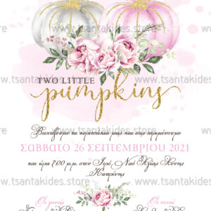 TS prosklitirio vaptisis twins girls sweet pumpkins