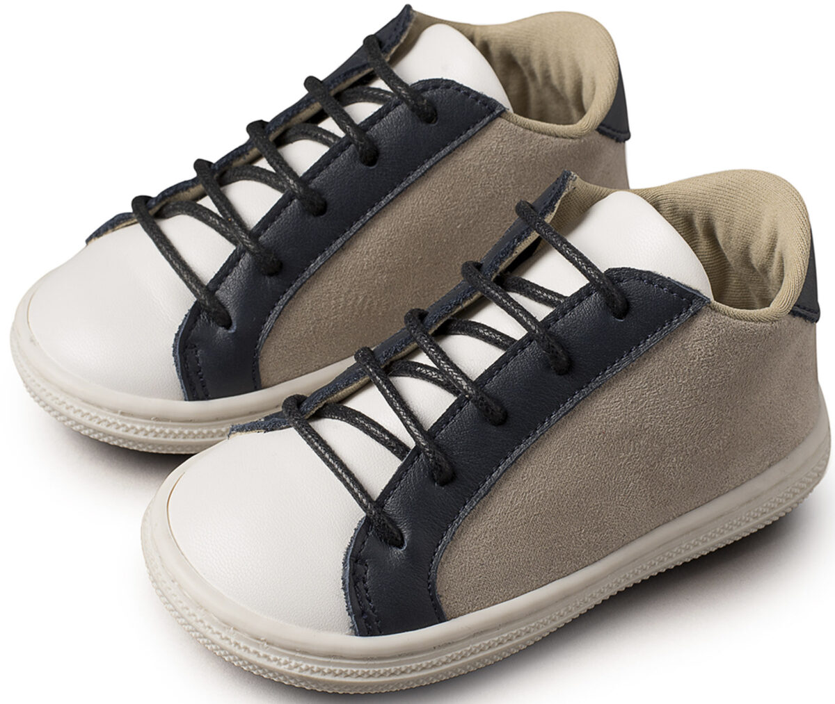 Βαπτιστικά Παπούτσια Περπατήματος Δίχρωμα Sneaker Μπέζ Λευκό Μπλέ BS3039
