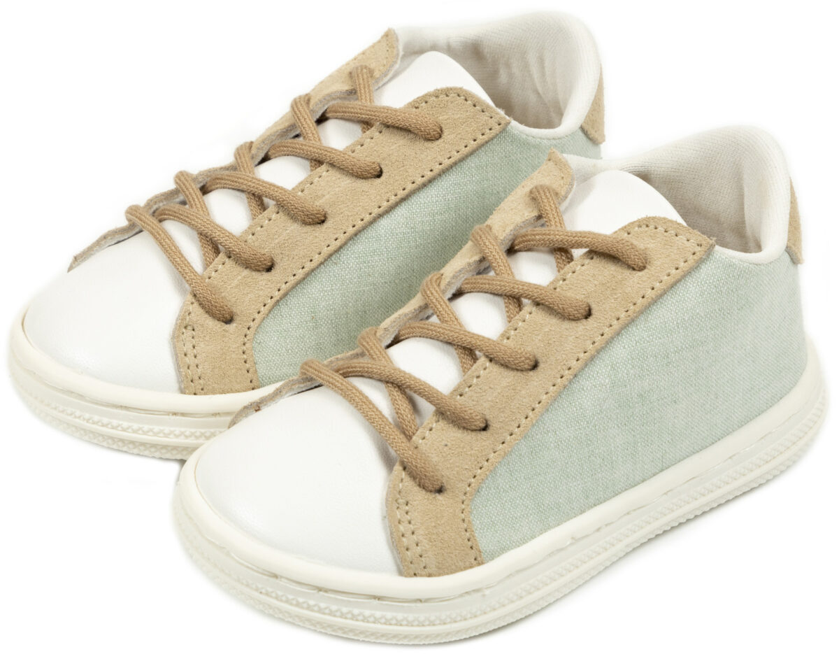 Παπούτσια Περπατήματος Δίχρωμα Sneaker Μέντα Λευκό Μπέζ BS3039