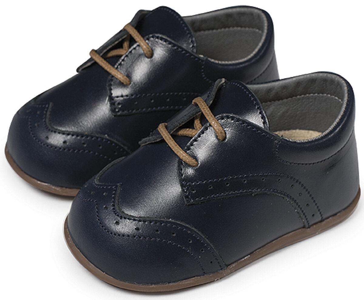 Βαπτιστικά Παπούτσια Δερμάτινα Σκαρπίνια Πρώτα Βήματα Μπλέ PRI2070