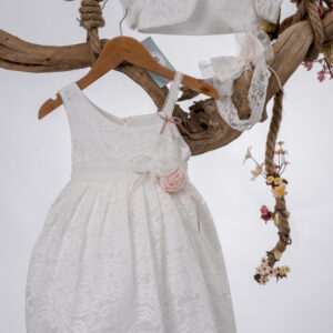 Βαπτιστικό Φόρεμα Για Κορίτσι Από Δαντέλα & Τούλι Κ67Ε