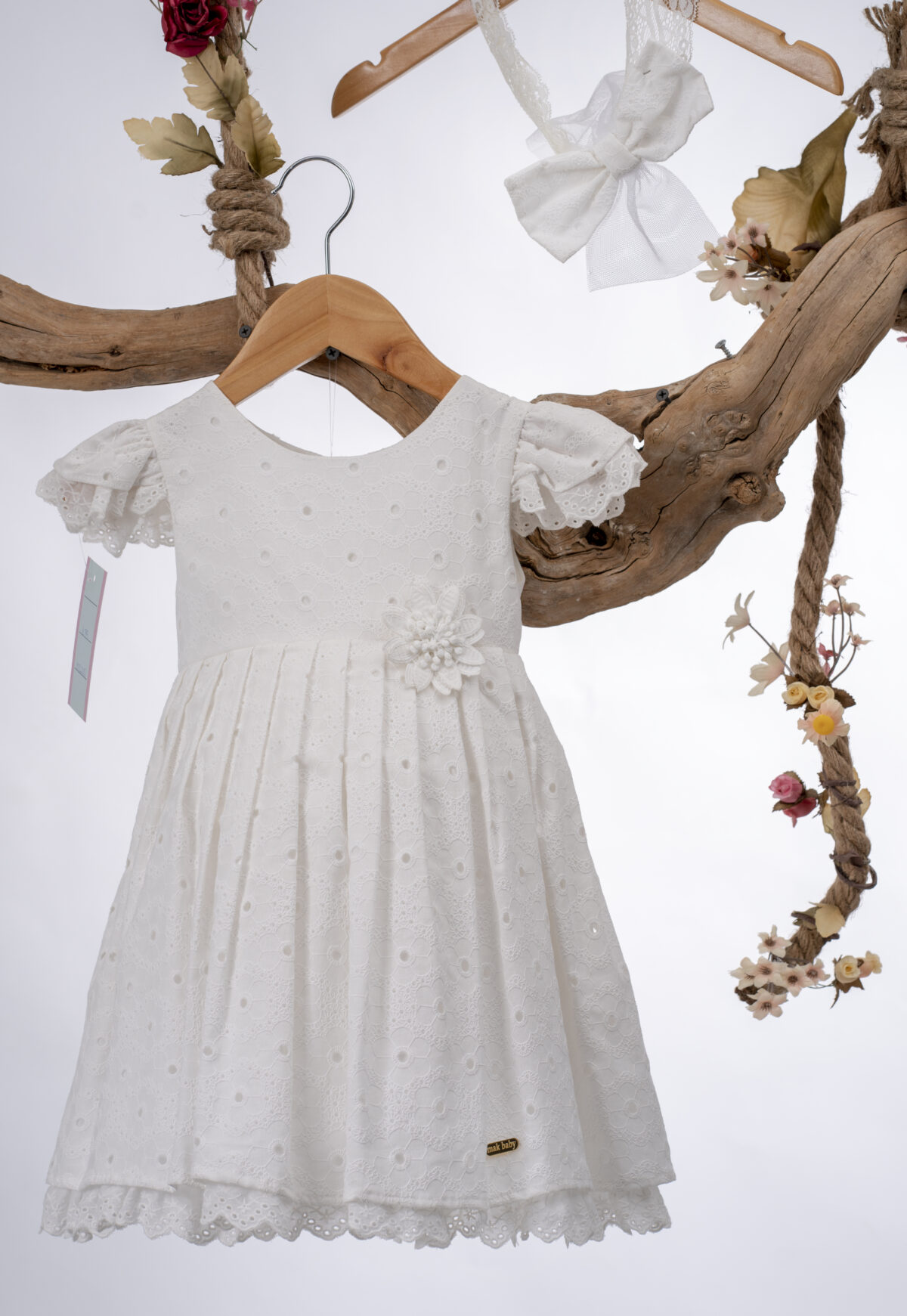 Βαπτιστικό Φόρεμα Για Κορίτσι Κιπούρ Κ99Ε