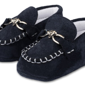 Βαπτιστικά Παπούτσια Αγκαλίας Για Αγόρι Χειροποίητο Μοκασίνι Μπλέ MI1113