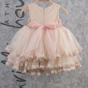 Βαπτιστικό Φόρεμα Για Κορίτσι Ρομαντικό Boho MAR2410140 ΡοζB