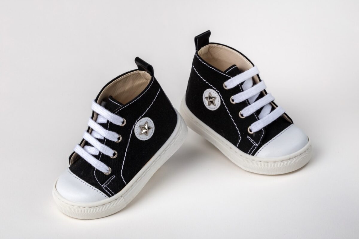 Βαπτιστικά Παπούτσια Περπατήματος Sneaker Μαύρο Λευκό A336M