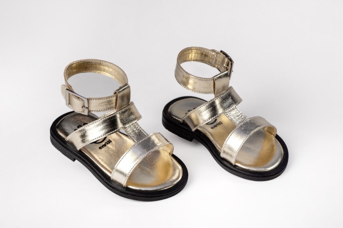 Βαπτιστικά παπούτσια περπατήματος σανδάλι χρυσό K346X
