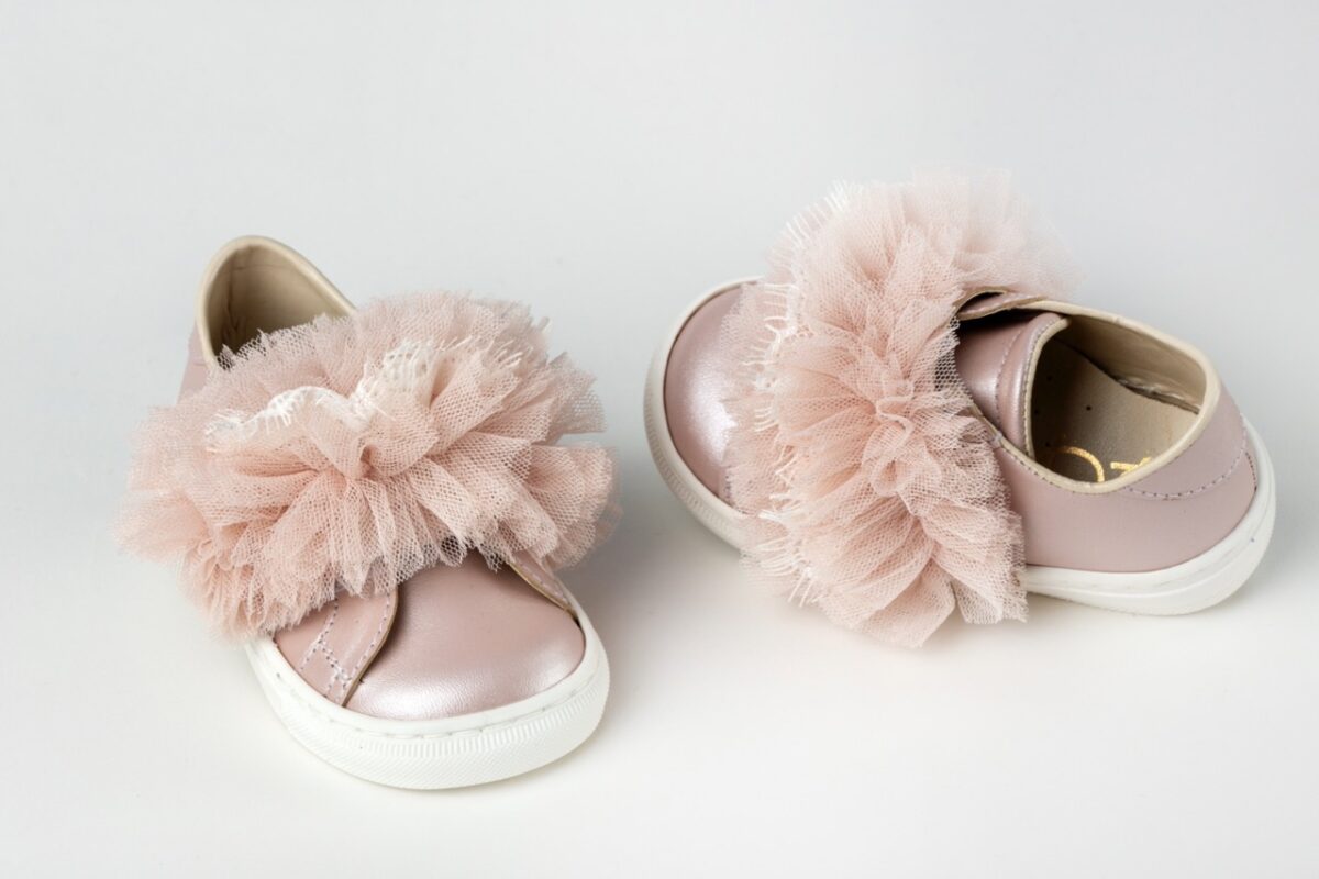 Βαπτιστικά Παπούτσια Περπατήματος Sneaker Dusty Pink Κ395Ρ