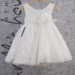 Βαπτιστικό Φόρεμα Για Κορίτσι Δαντέλα Με Παγιέτες MAR2412655