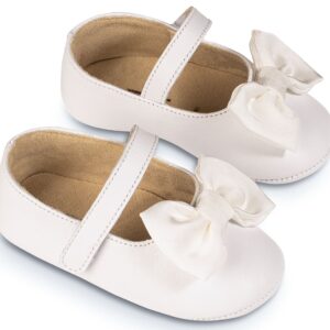 Βαπτιστικά Παπούτσια Αγκαλίας Γοβάκι Με Φιογκάκι Λευκό MI1646