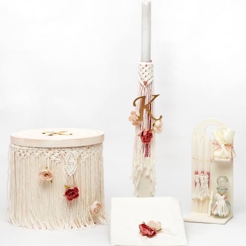 Βαπτιστικό Σετ Για Κορίτσι Με Θέμα Boho Macrame Μονόγραμμα ΒB-4017008