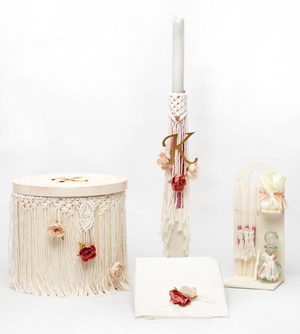 Βαπτιστικό Σετ Για Κορίτσι Με Θέμα Boho Macrame Μονόγραμμα ΒB-4017008