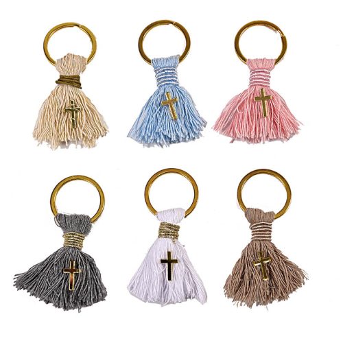 Μαρτυρικό Βάπτισης Μπρελόκ Boho Με Σταυρό WIT15U