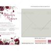 Προσκλητήριο Γάμου Floral Burgundy TS605