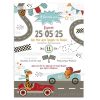 Προσκλητήριο Βάπτισης Για Αγόρι Racing Park TS922