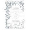 Προσκλητήριο Βάπτισης Για Αγόρι Forest Animals Monochromatic TS923