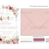Προσκλητήριο Βάπτισης Για Κορίτσι Με Θέμα Princess Floral TS931