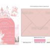 Προσκλητήριο Βάπτισης Για Κορίτσι Με Θέμα Pink Dragons TS934