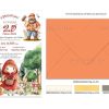 Προσκλητήριο Βάπτισης Για Κορίτσι Με Θέμα Little Red Riding Hood TS943