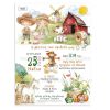 Προσκλητήριο Βάπτισης Για Δίδυμα Με Θέμα Twins Farm TS952
