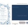 Προσκλητήριο Γάμου Blue Line Art Flowers TS-823