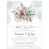Προσκλητήριο Γάμου Dusty Blue And Pink Dusty Bouquet TS-826