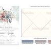 Προσκλητήριο Γάμου Dusty Blue And Pink Dusty Bouquet TS-826