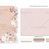 Προσκλητήριο Γάμου - Βάπτισης Boho Rose Pampas TS828