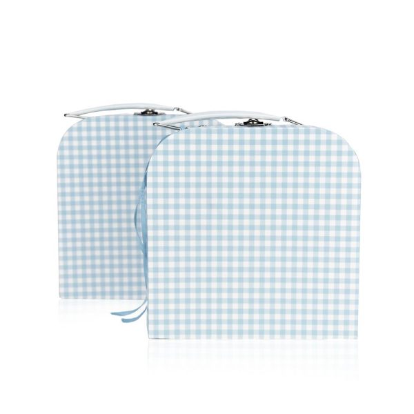 Μπομπονιέρα Βαλιτσάκι Lunch Box Σιελ Καρό