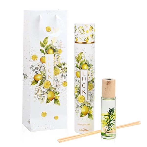 Μπομπονιέρα Αρωματικό Xώρου Luck Lemon 120ml Μαζί Με Τσάντα Δώρου