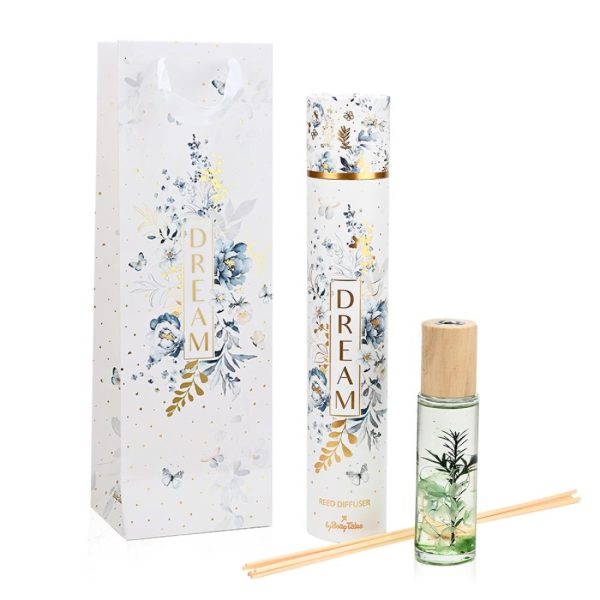 Μπομπονιέρα Αρωματικό Xώρου Dream Blue Flowers 120ml Μαζί Με Τσάντα Δώρου