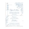 Προσκλητήριο Γάμου Elegant Blue Floral