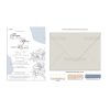 Προσκλητήριο Γάμου Dusty Blue Minimal Flowers