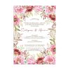 Προσκλητήριο Γάμου Peony Floral Frame