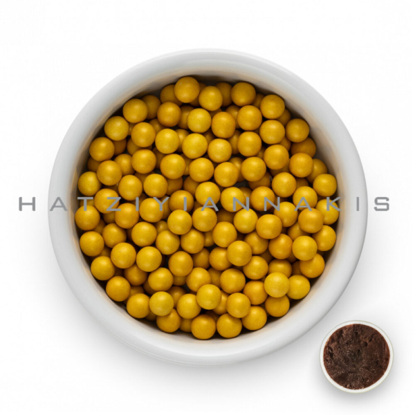 Κουφέτα Choco Balls Περλέ Χρυσό Σατινέ