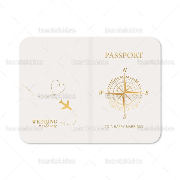 Προσκλητήριο Γάμου Με Θέμα Passport 7834-PASSPORT (ΚΛ070)