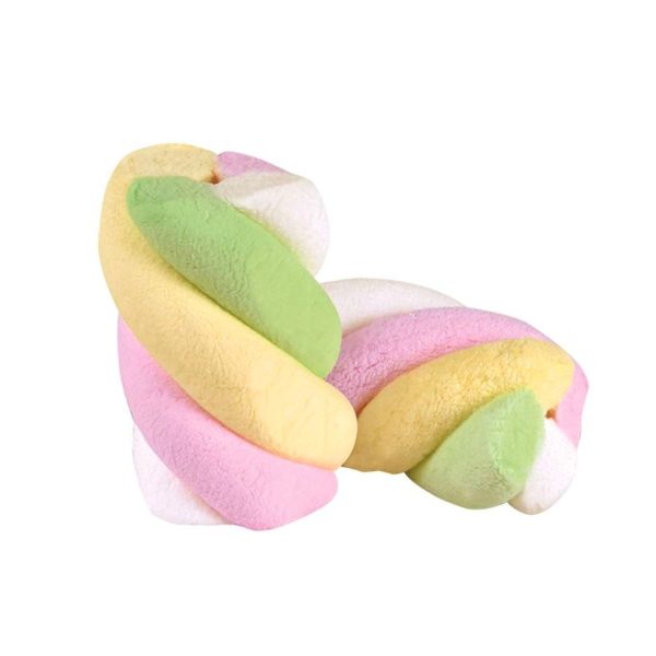 Ζαχαρωτά Marshmallow Πλεξούδα Τετράχρωμη Ροζ