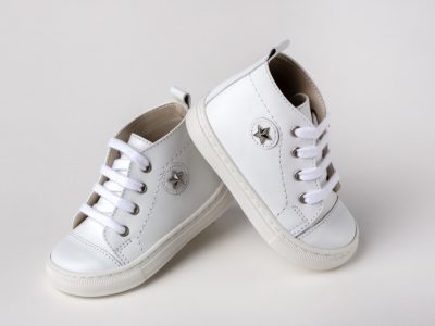 Βαπτιστικά Παπούτσια Περπατήματος Μποτάκια Sneaker λευκά A338A