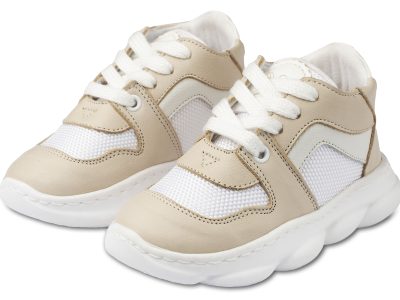 Βαπτιστικά Παπούτσια Πεπατήματος Δίχρωμα Sneaker Μπέζ Λευκό EXC5252